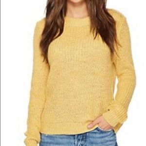 Adorable Ripcurl Mustard Gold Open Back Sweater